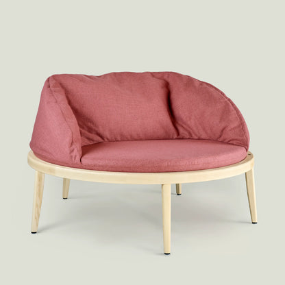 Trampoline Chair 118, Esche, Sprung­matten­rand «Currant Red»